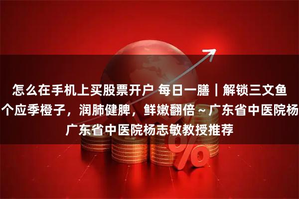 怎么在手机上买股票开户 每日一膳｜解锁三文鱼神仙吃法！加个应季橙子，润肺健脾，鲜嫩翻倍～广东省中医院杨志敏教授推荐